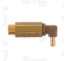 Клапан запобіжний (підривний) - 3/8M - 1.5 BAR - 90° DRAIN DIA 8